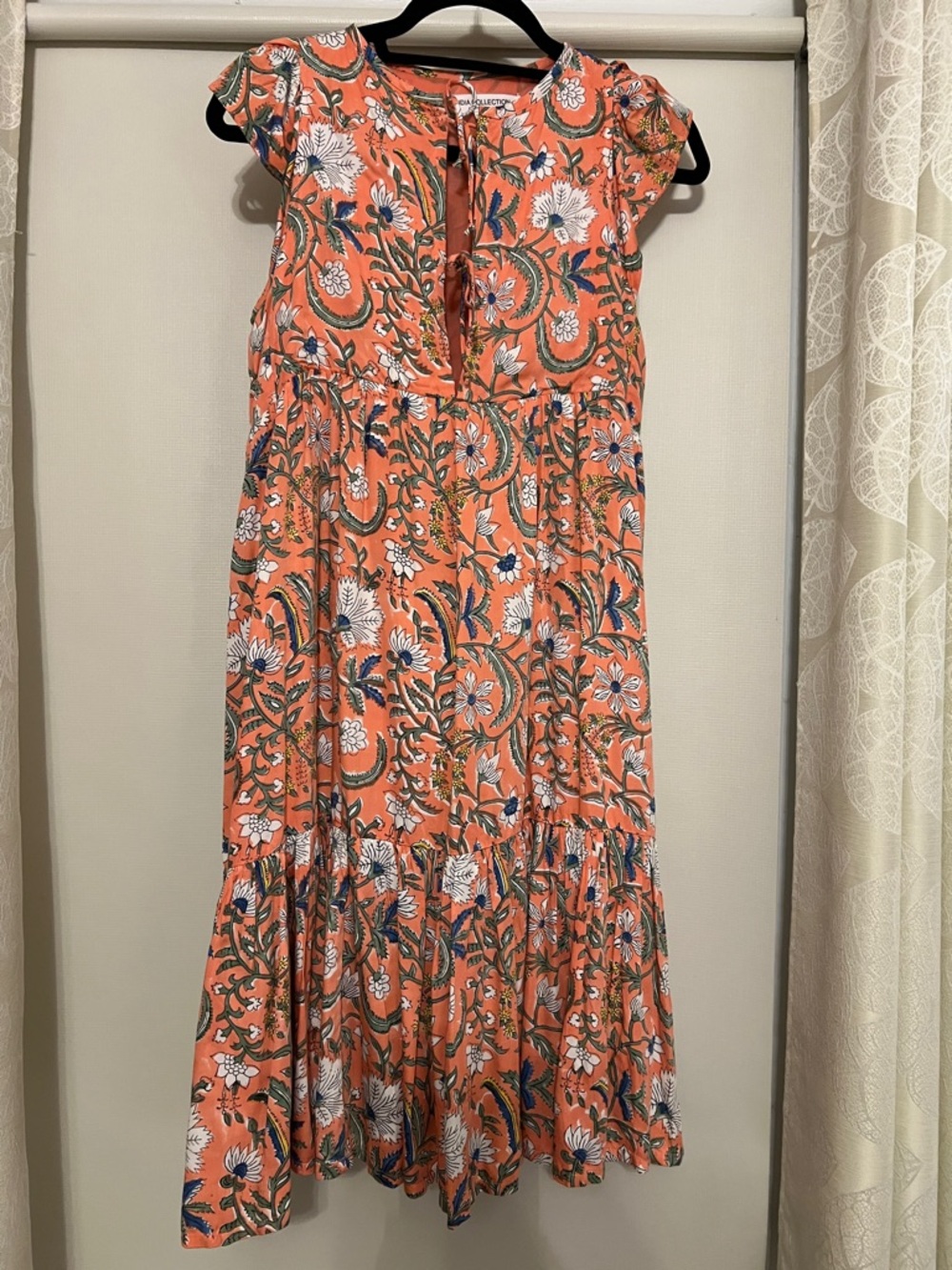 Emerson Fry India Collection Chelsey Floral Angel Sleeveless Dress Size XS/S
